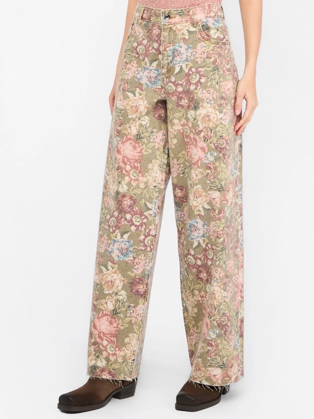 Liu-Jo Milano floral Wide-Leg Jeans